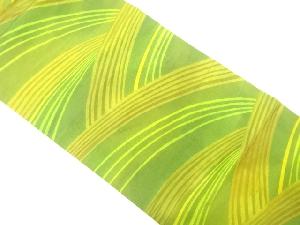 抽象波模様織り出し　名古屋帯